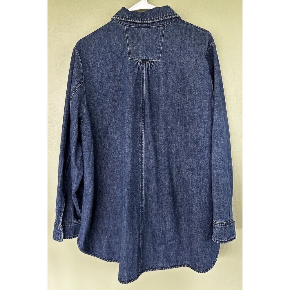 Riani Denim Blouse Tunic Oversized Sz 50 Large Minimalist Normcore Lagen…​​ - Picture 5 of 15